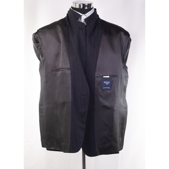 BOTANY 500 Navy Blue striped blazer jacket sport 2 Button Jakcet coat Size 50 - Picture 10 of 12